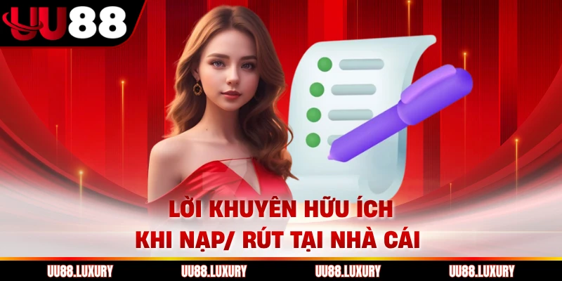 Lời khuyên hữu ích khi nạp/ rút tại nhà cái