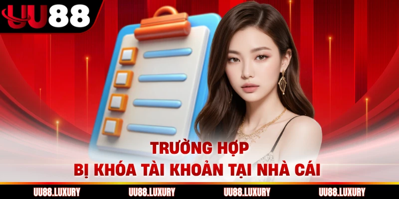 Trường hợp bị khóa tài khoản tại nhà cái
